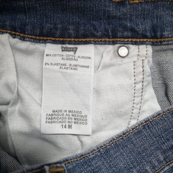 Levi's 505 Straight Leg Ladies Size 14M Medium Wash Blue Jeans - Picture 4 of 15